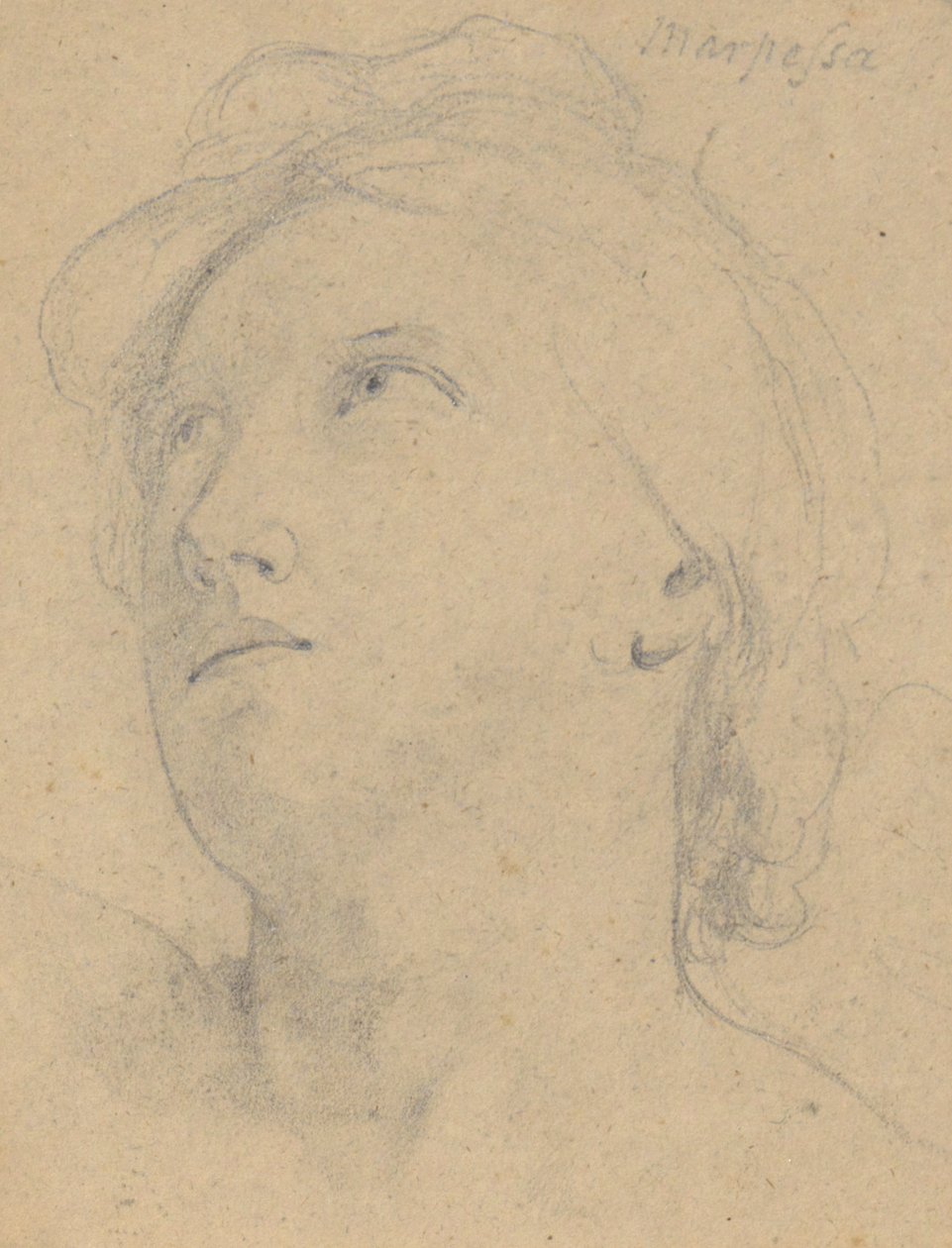 Studio per Il Giudizio di Giove (Marpessa, testa) da Samuel Finley Breese Morse