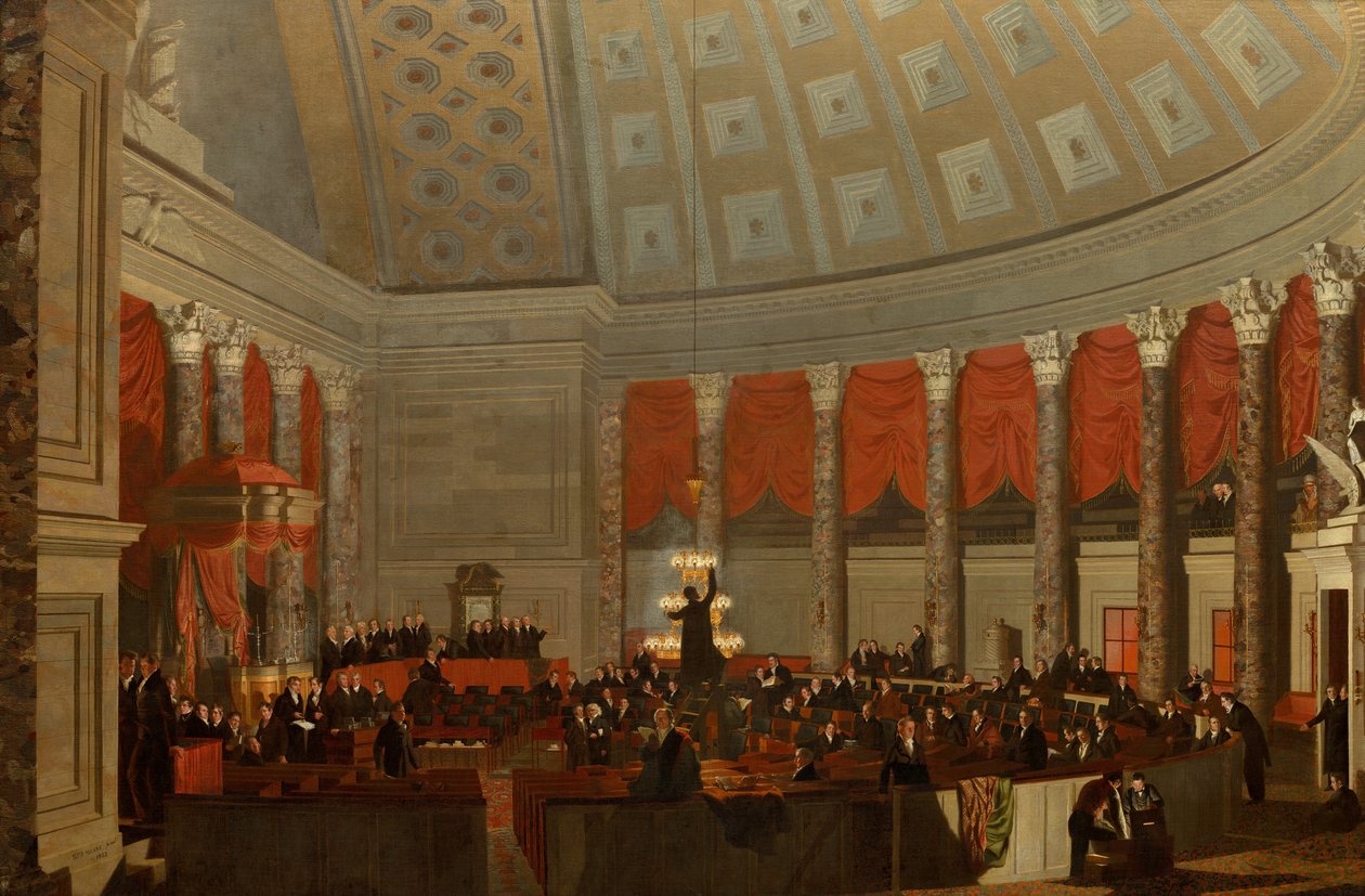 La Camera dei Rappresentanti, c.1822 da Samuel Finley Breese Morse