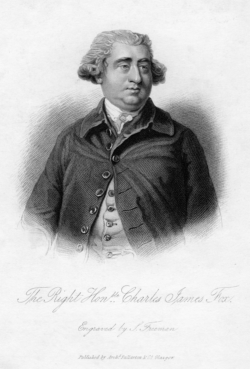 Charles James Fox 1749-1806, statista Whig, XIX secolo da Samuel Freeman