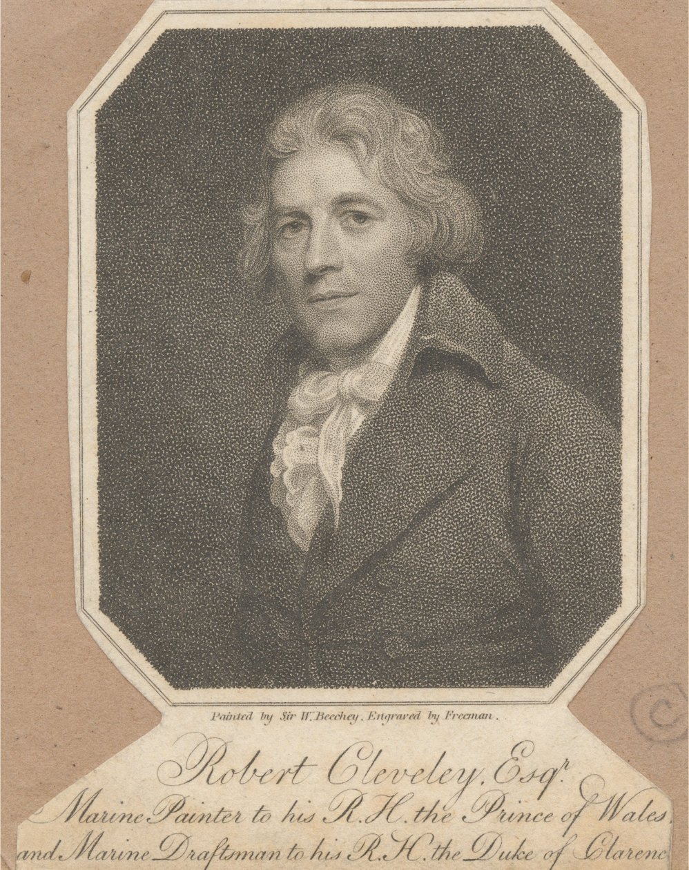 Robert Cleveley, Esqr., pittore di marine di Sua Altezza Reale il Principe di Galles e disegnatore di marine di Sua Altezza Reale il Duca di Clarence da Samuel Freeman