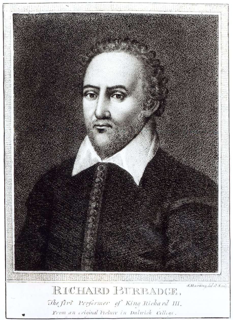 Ritratto di Richard Burbadge (1573-1619) da Samuel Harding