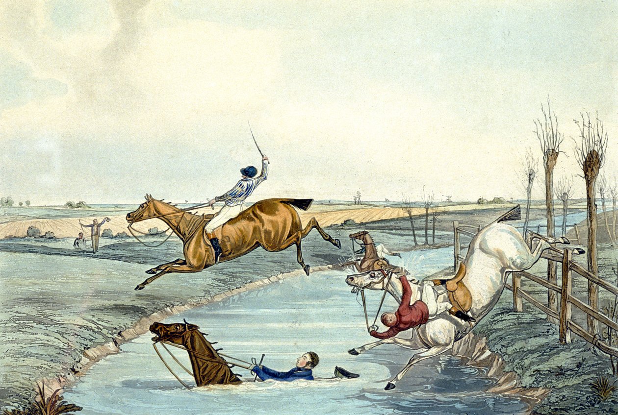 Secondo miglio, da Steeplechasing, inciso da Charles Hunt da Samuel Henry (after) Alken