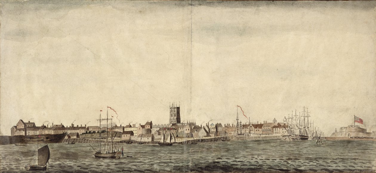 Vista sud-est di Kingston upon Hull da Samuel Heywood