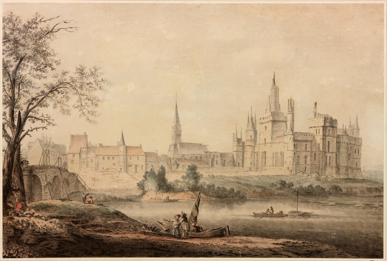 Un castello francese, 1770 da Samuel Hieronymous Grimm