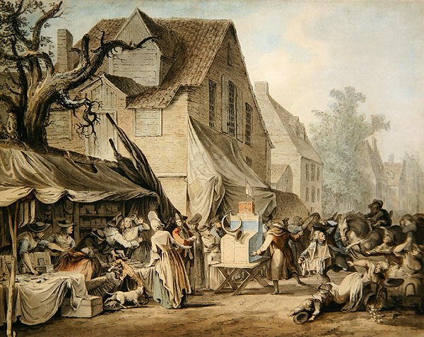 Una scena di mercato da Samuel Hieronymous Grimm
