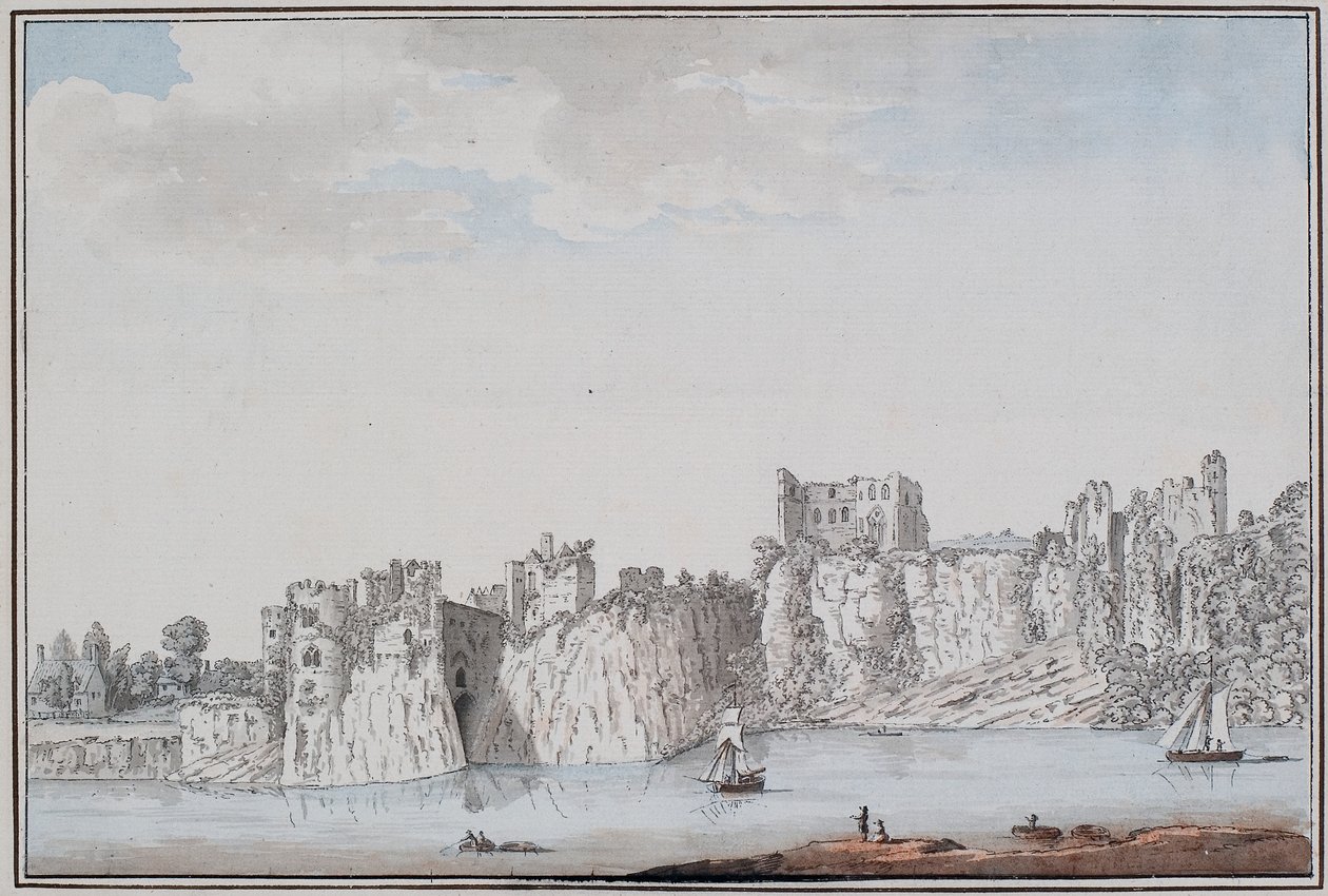 Castello di Chepstow da Samuel Hieronymous Grimm