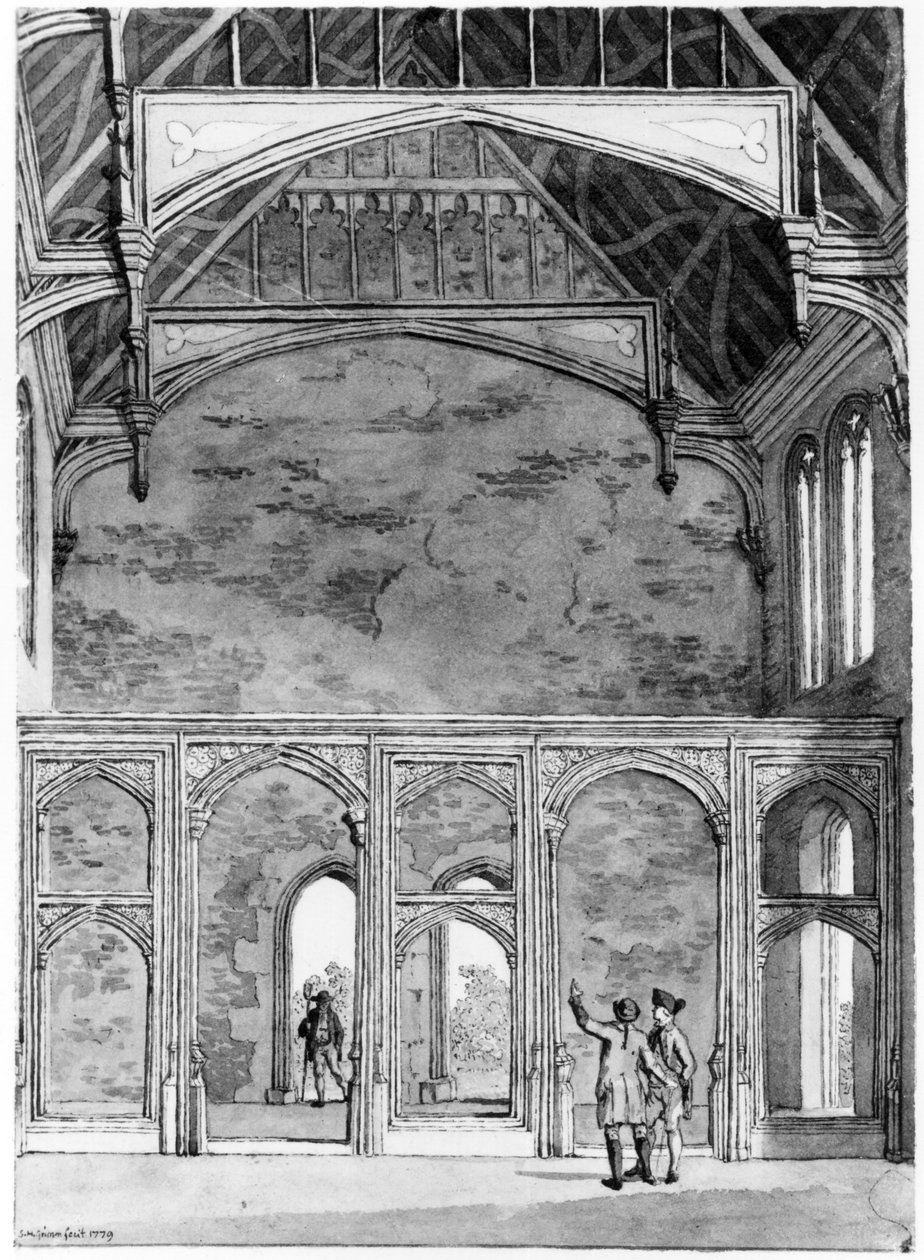 Estremità sud-ovest della Grande Sala a Eltham, 1779 da Samuel Hieronymous Grimm