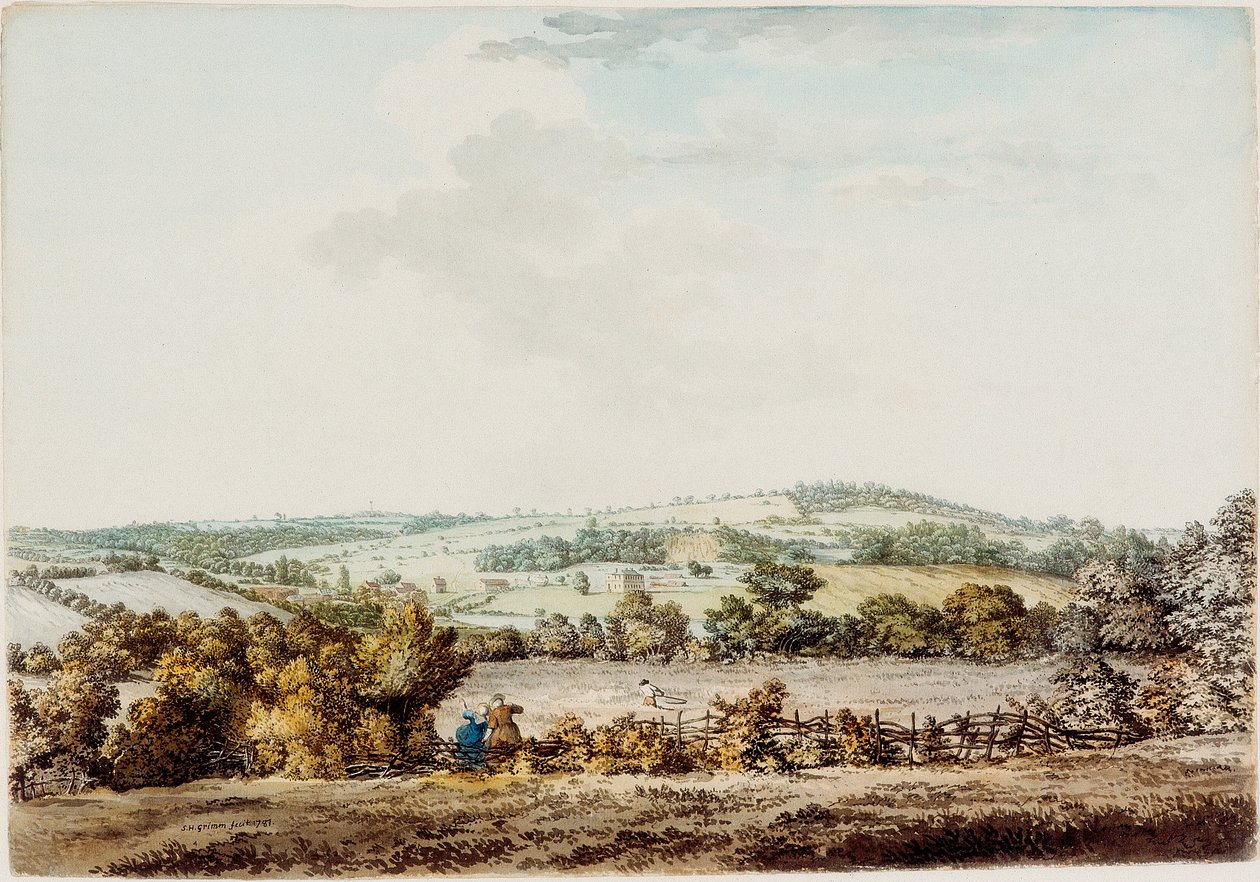 La vecchia casa alla Grange e Barber Wood, 1787 da Samuel Hieronymous Grimm