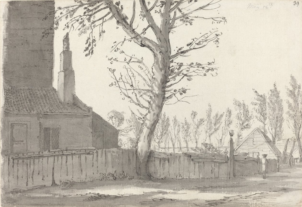 High Street alla Manor House, Marylebone da Samuel Hieronymus Grimm