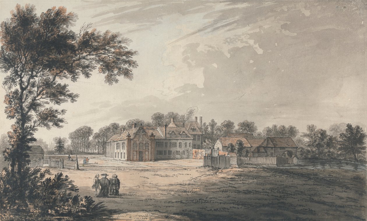 Il Palazzo del Vescovo, Bromley (Una casa di campagna) da Samuel Hieronymus Grimm