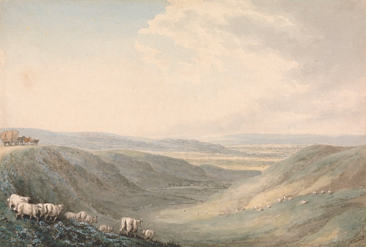 Paesaggio di Valle con Pecore da Samuel Howitt