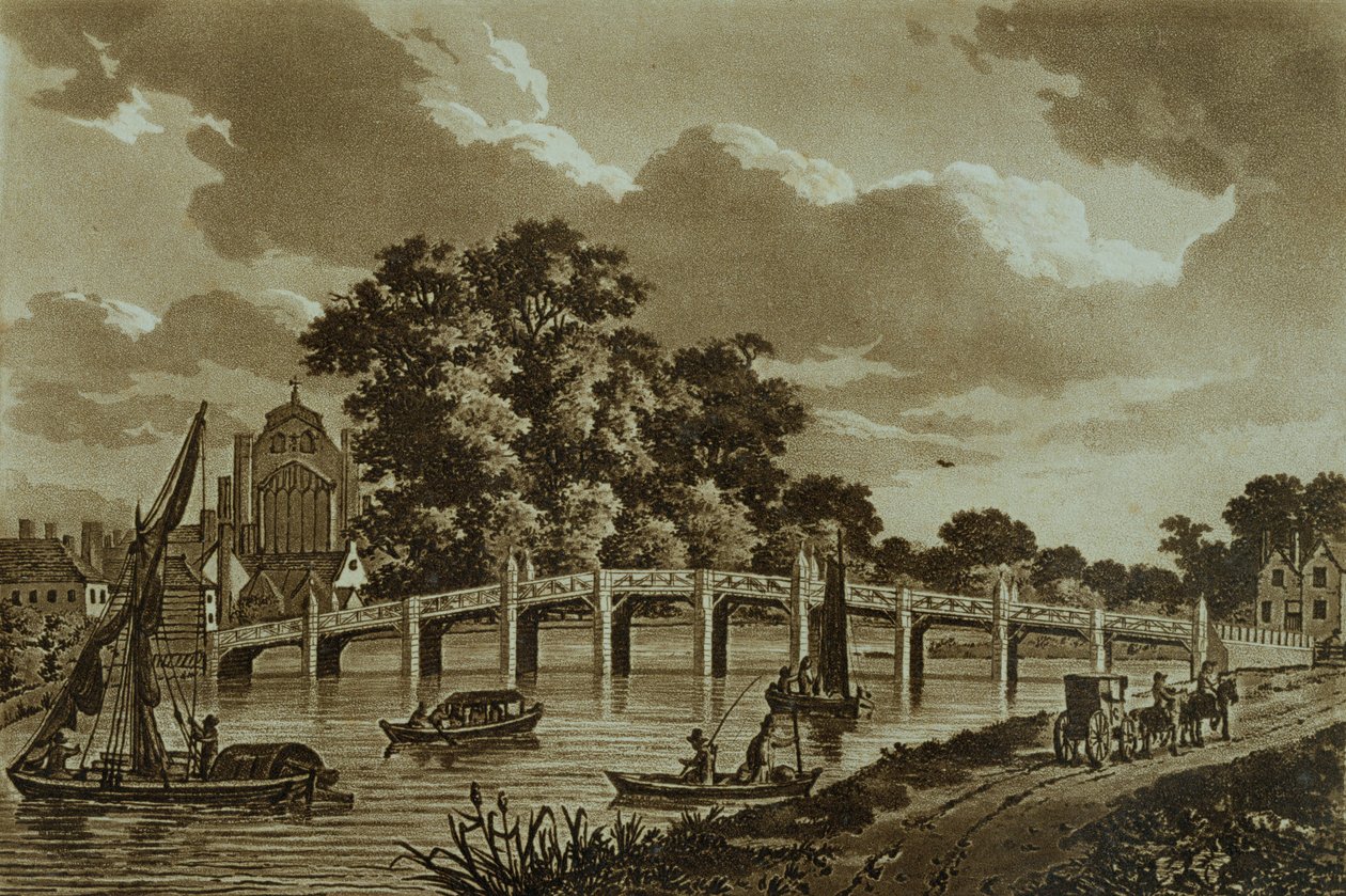 Ponte di Hampton Court, illustrazione da 