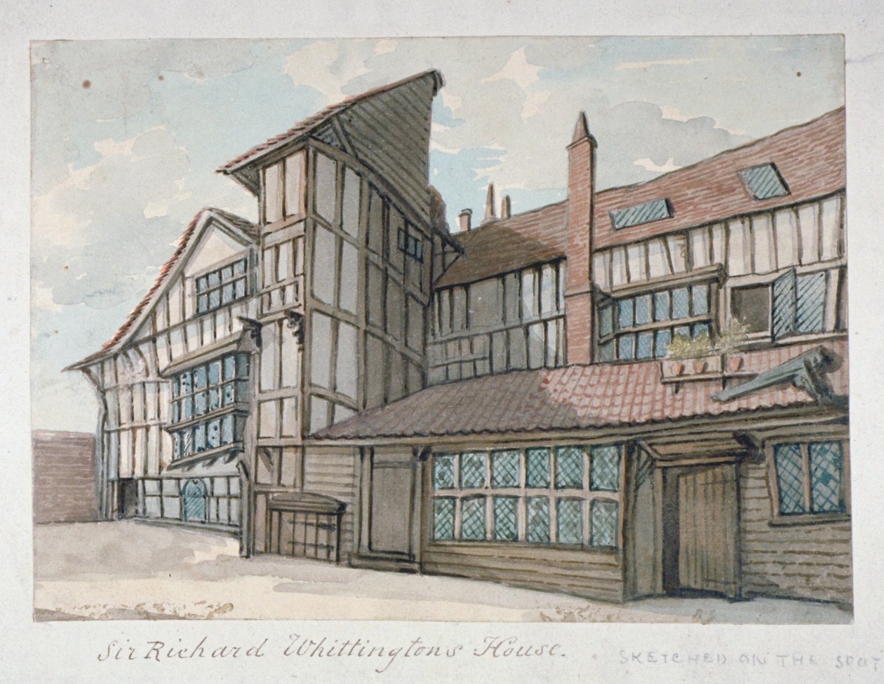 Casa di Sir Richard Whittington, Milton Street, Città di Londra, 1800 da Samuel Ireland