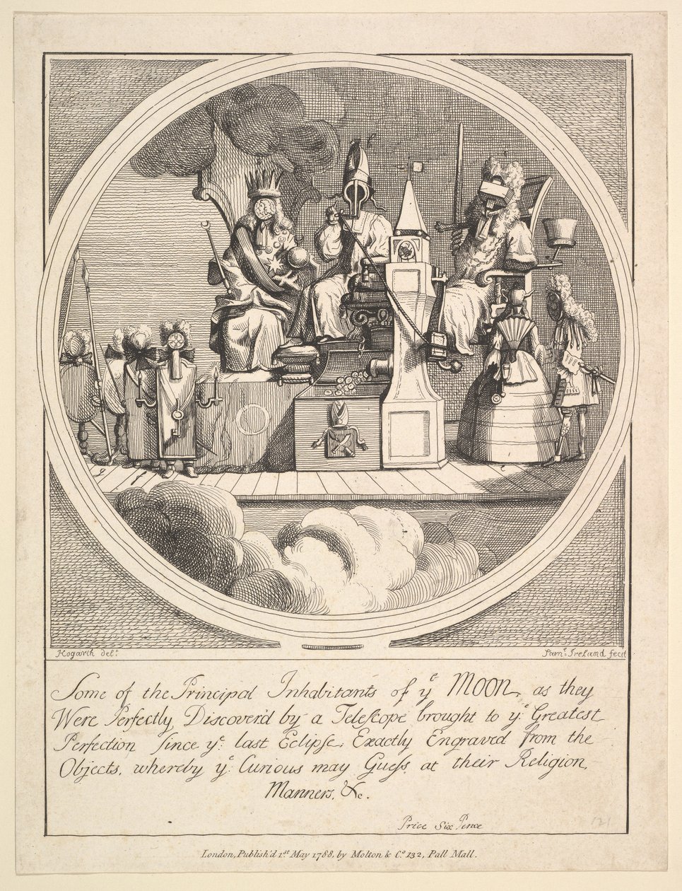 Alcuni dei principali abitanti della Luna, come sono stati perfettamente scoperti da Samuel Ireland