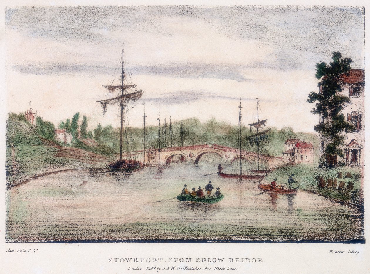 Stourport-on-Severn, Worcestershire, dal ponte, c1795 da Samuel Ireland