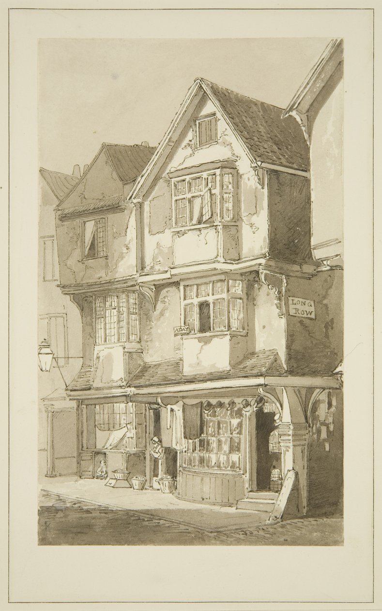 Vecchie case, angolo di Long Row, Temple Street da Samuel Jackson