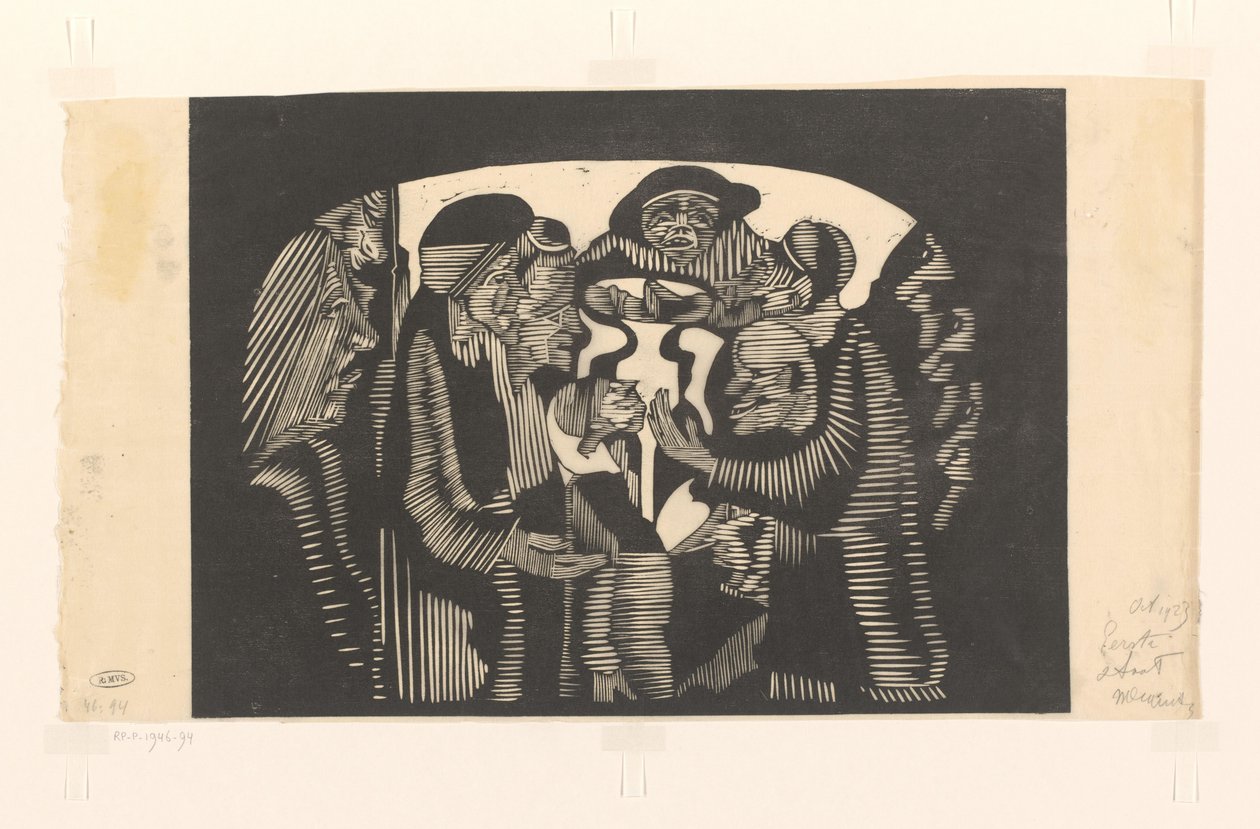 Gruppo di figure in un arco da Samuel Jessurun de Mesquita (signed by artist)