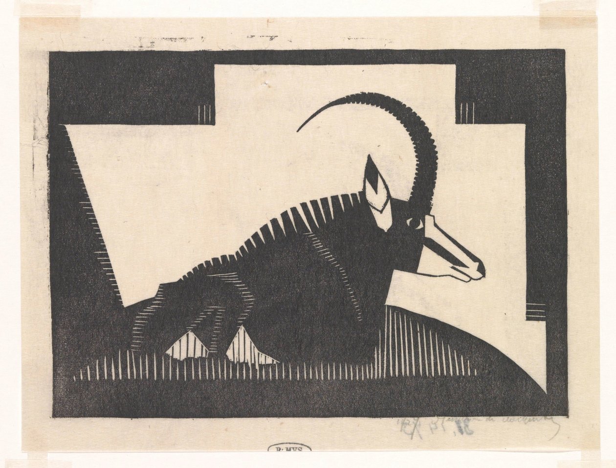 Antilope sable da Samuel Jessurun de Mesquita (signed by artist)