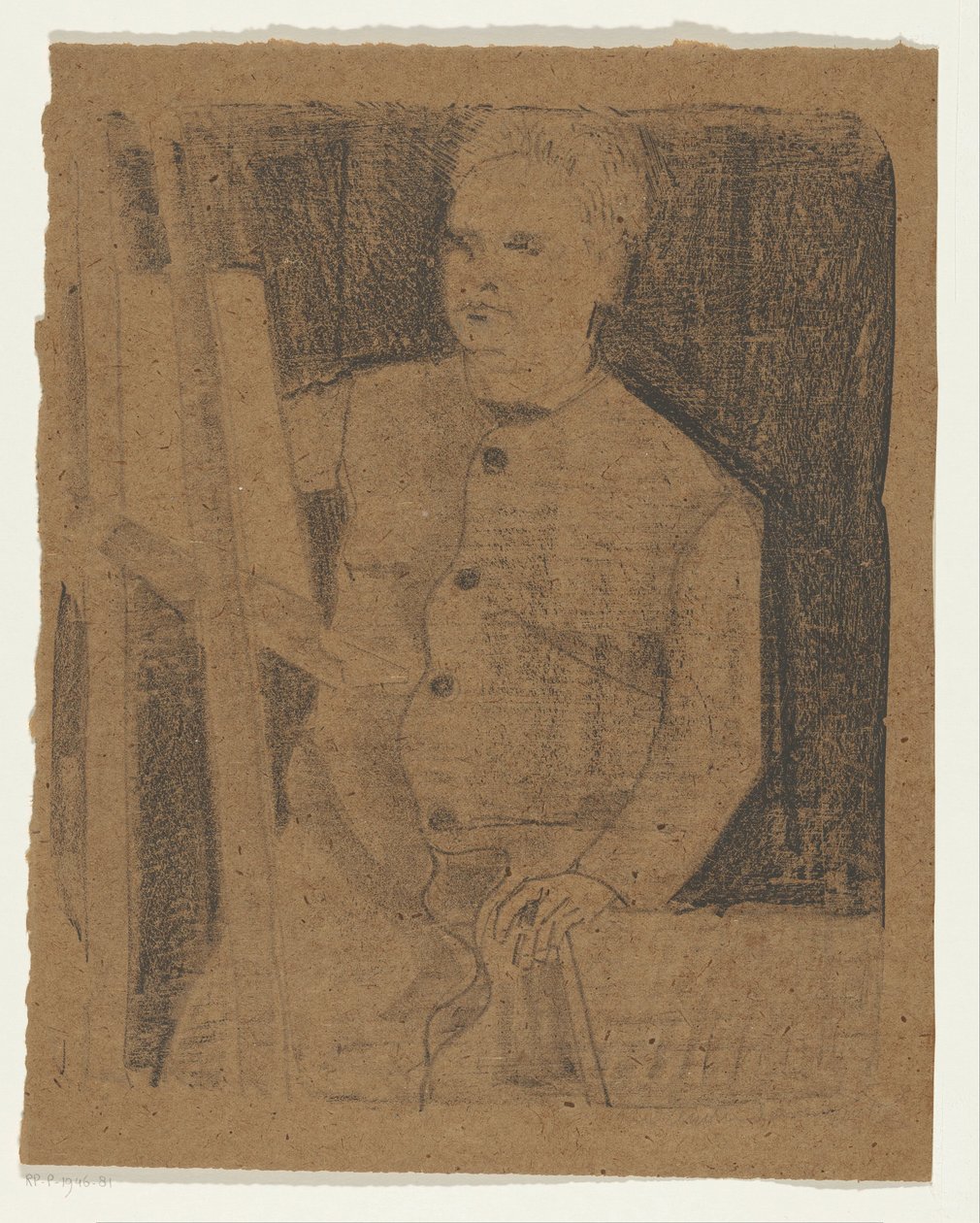 Autoritratto dietro il cavalletto da Samuel Jessurun de Mesquita (signed by artist)