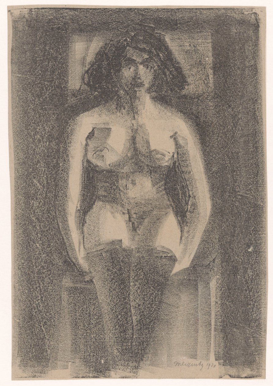 Nudo femminile seduto, con calze da Samuel Jessurun de Mesquita