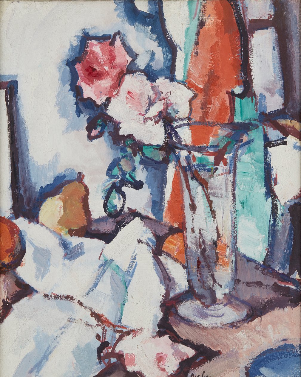 Natura morta di rose e pera da Samuel John Peploe