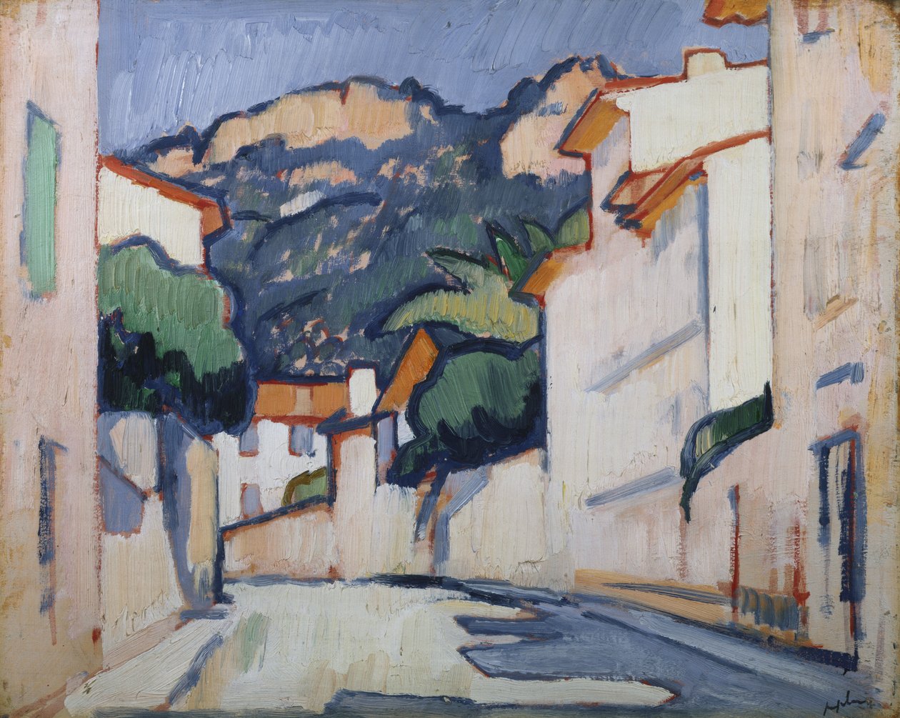 Scena di strada, Cassis, c.1913 da Samuel John Peploe
