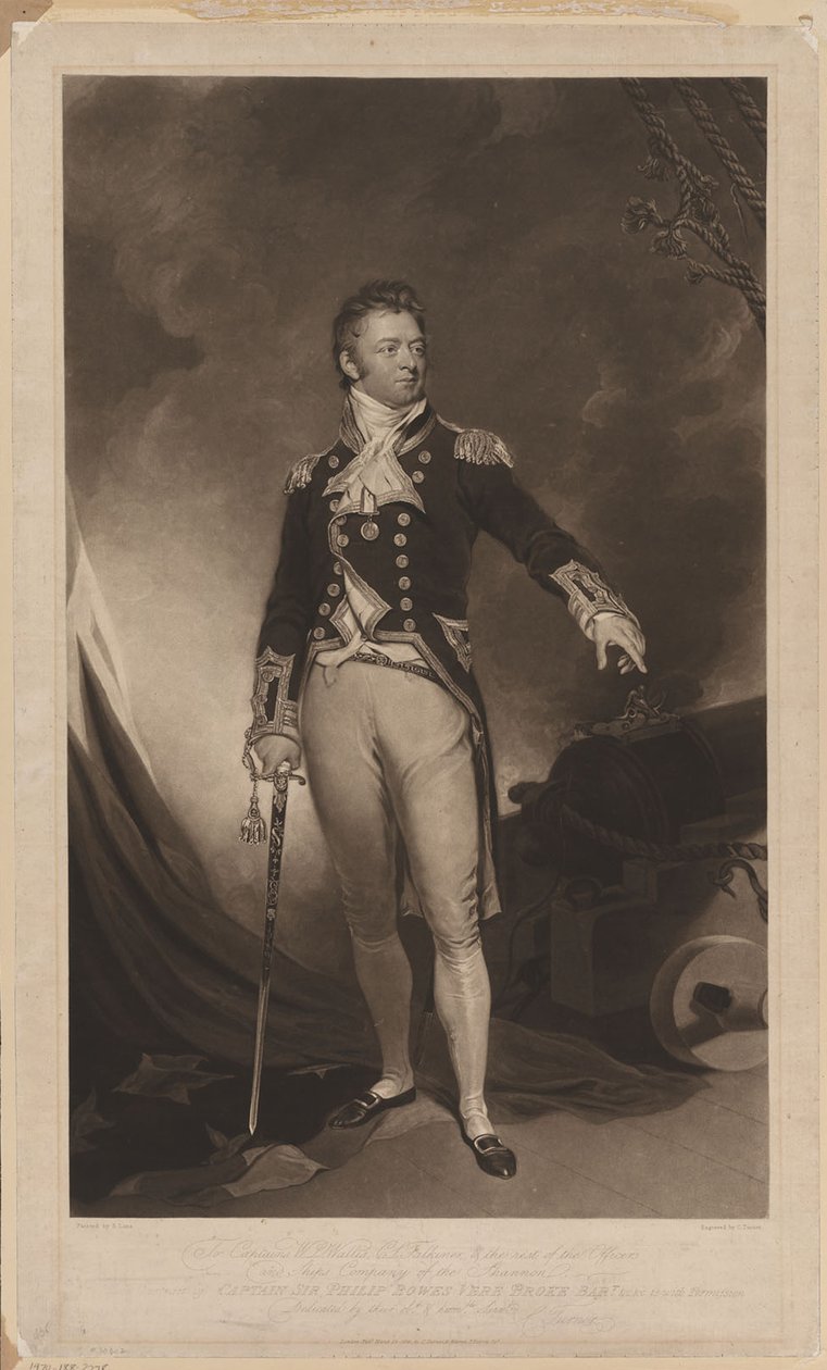 Sir Philip Bowes Vere Broke 1776-1841, 1816 da Samuel Lane