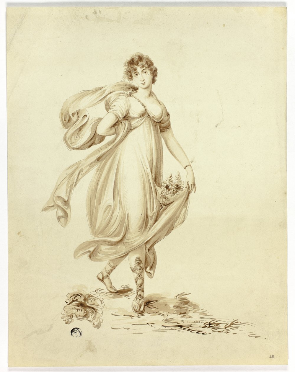 Giovane Donna con Fiori da Samuel Lane