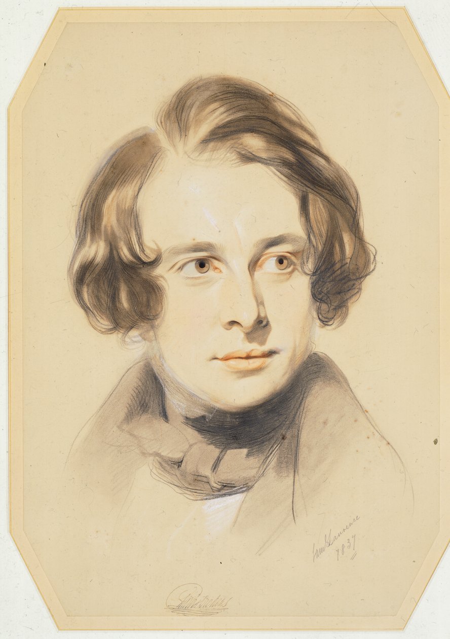 Primo ritratto di Charles Dickens, 1837 da Samuel Laurence