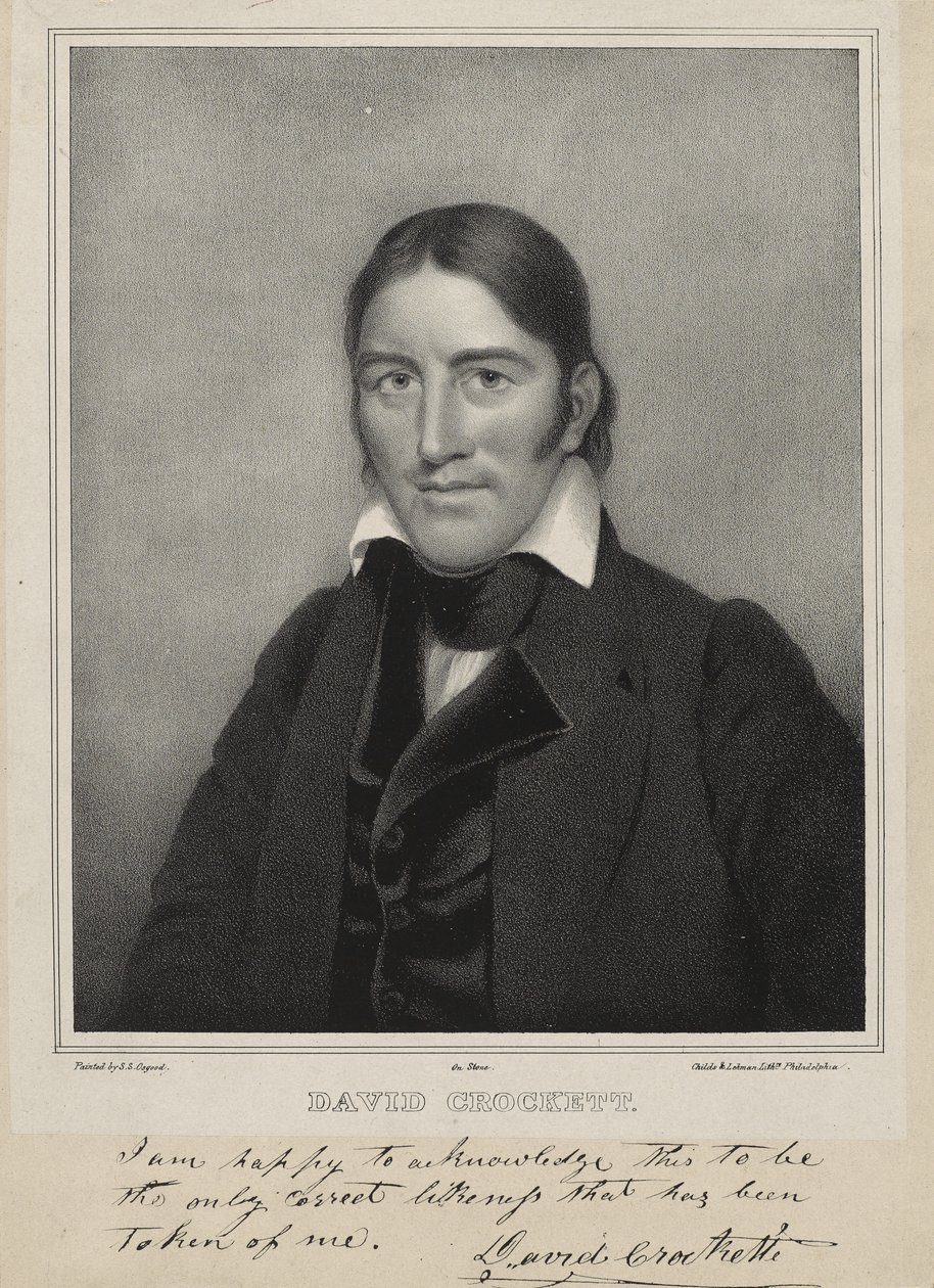 David Crockett, c.1835 da Samuel Osgood