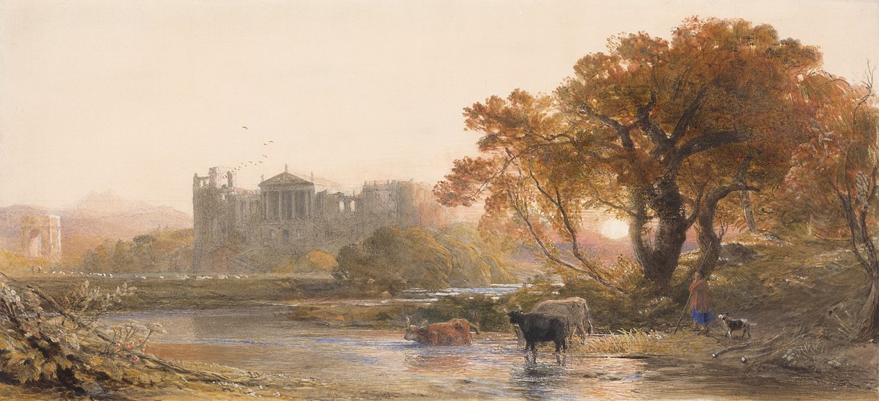 Sera in Italia, la villa deserta, 1845 da Samuel Palmer
