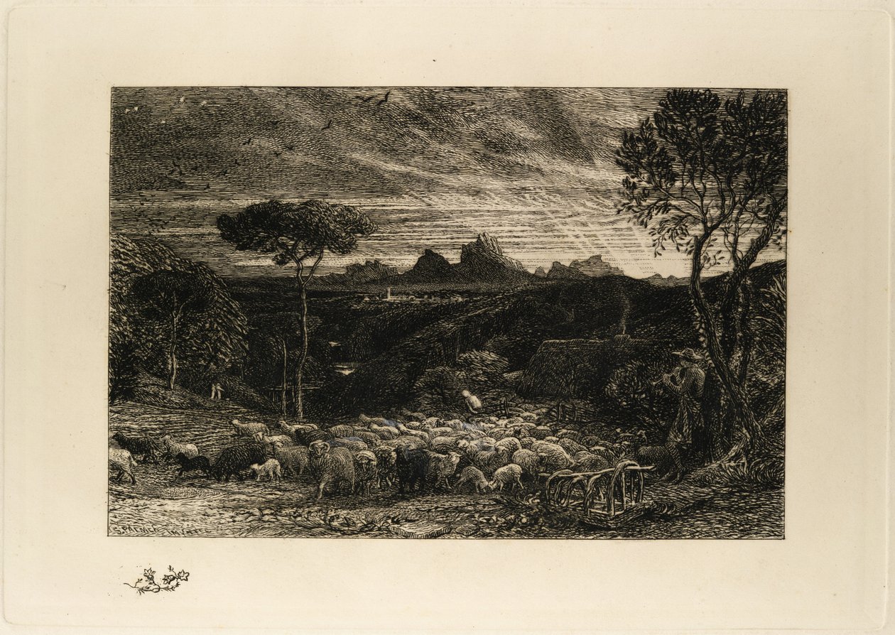 Apertura del recinto, o Mattino presto da Samuel Palmer