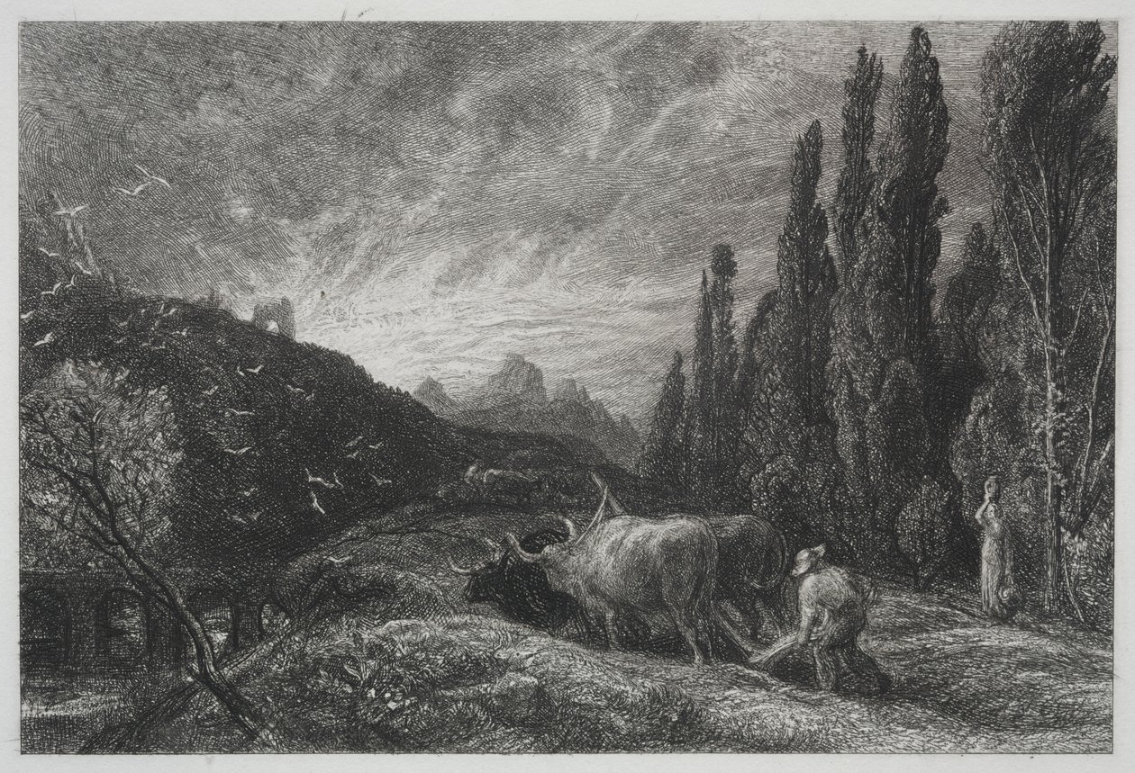 Il primo aratore, prima del 1861 da Samuel Palmer