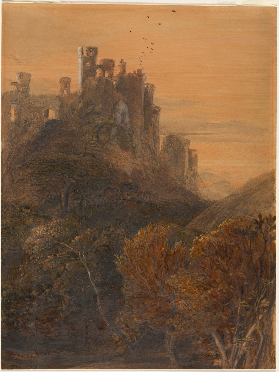 Il castello incantato al crepuscolo da Samuel Palmer