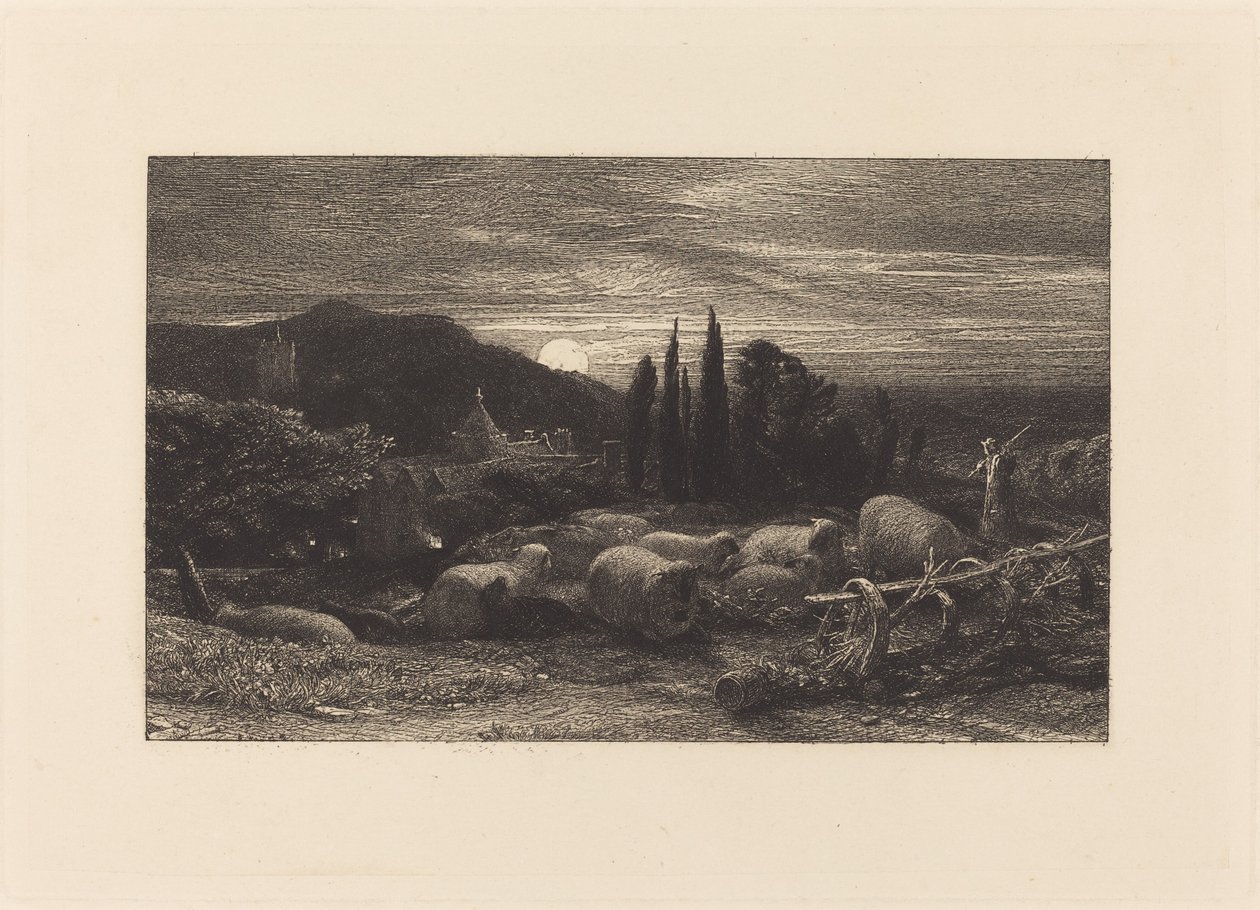 La Luna Nascente, o Un Pastorale Inglese da Samuel Palmer