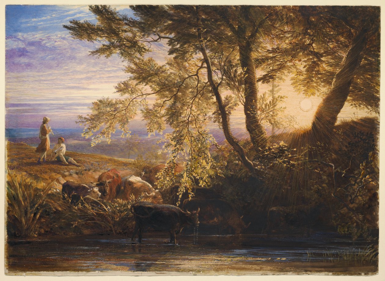 Il sole al tramonto da Samuel Palmer