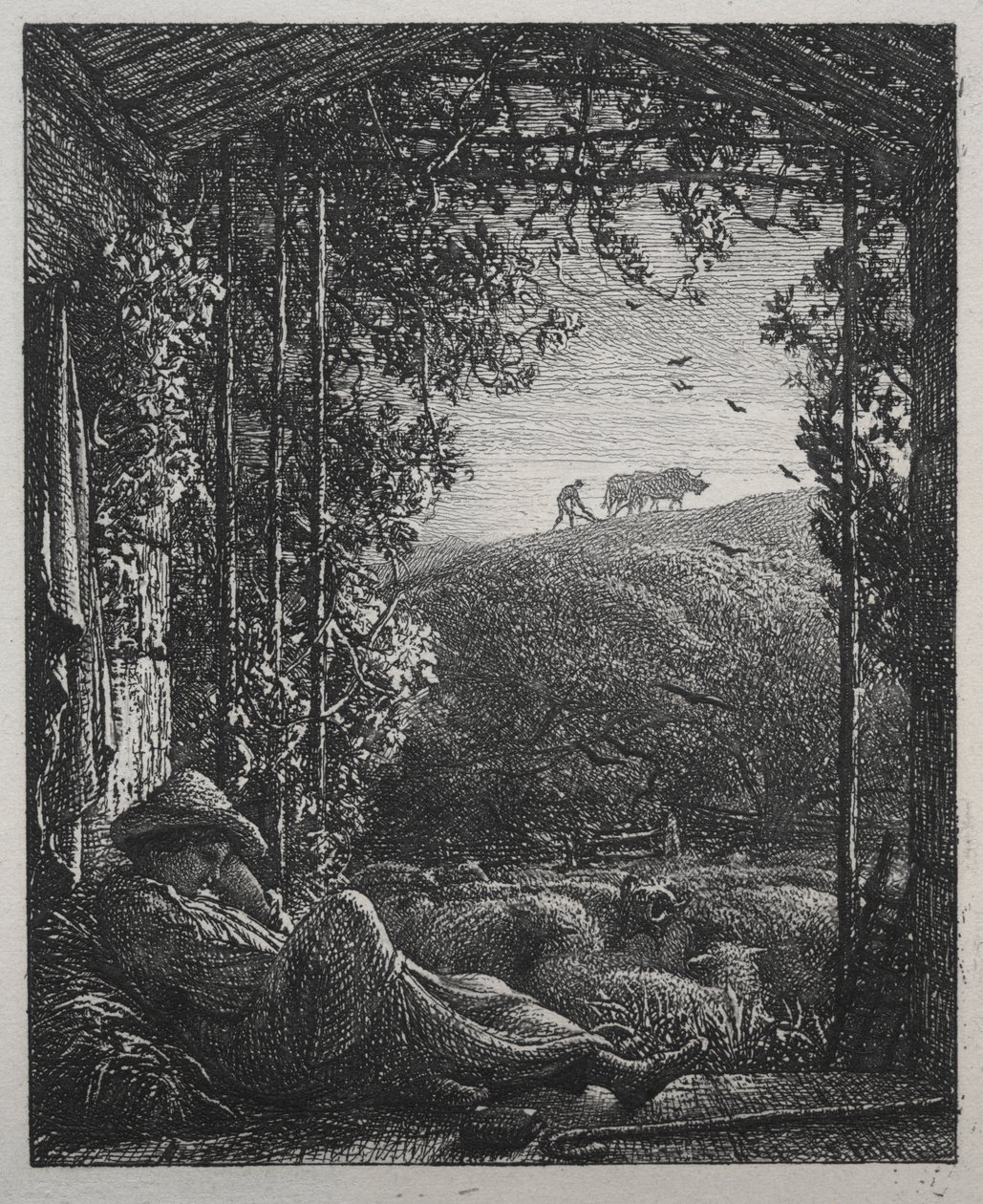 Il pastore dormiente da Samuel Palmer