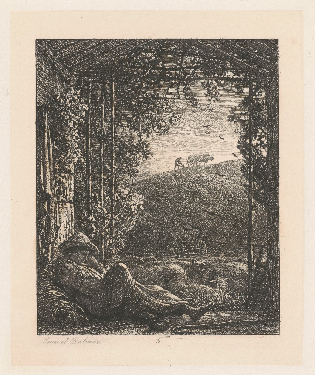 Il pastore addormentato da Samuel Palmer