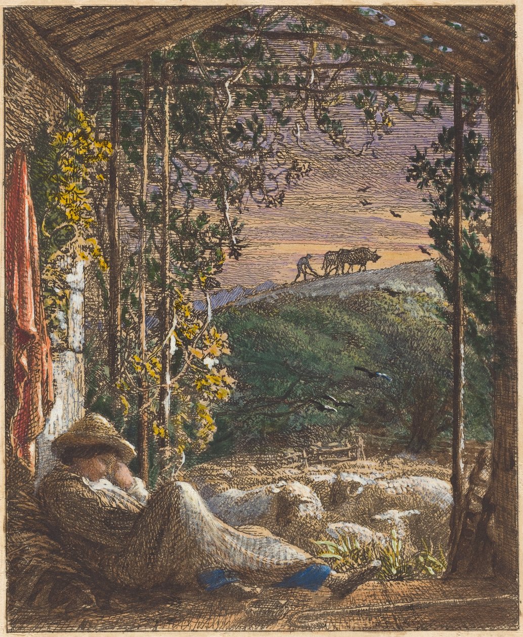 Il pastore addormentato; Primo mattino da Samuel Palmer