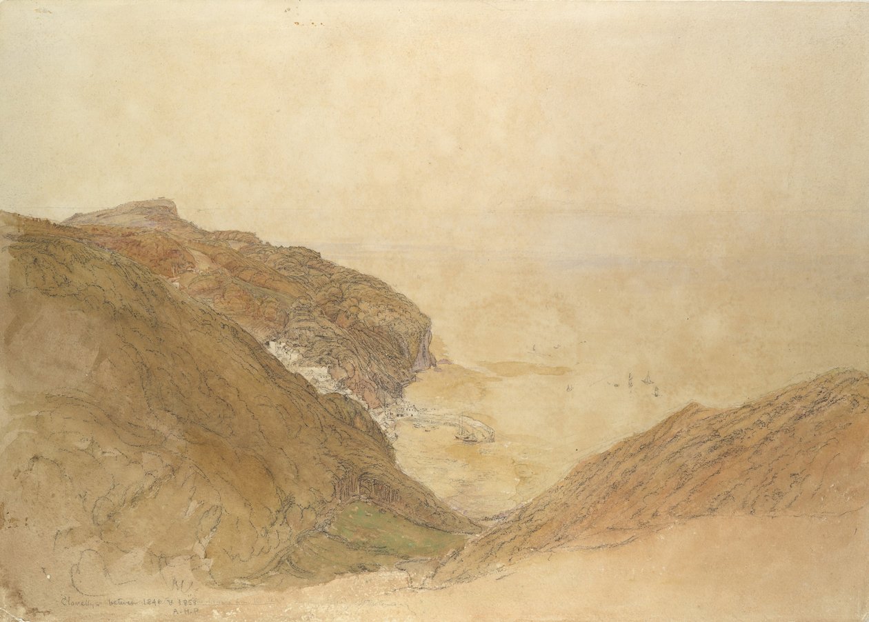 Veduta di Clovelly, Devon, ca. 1848-49 da Samuel Palmer