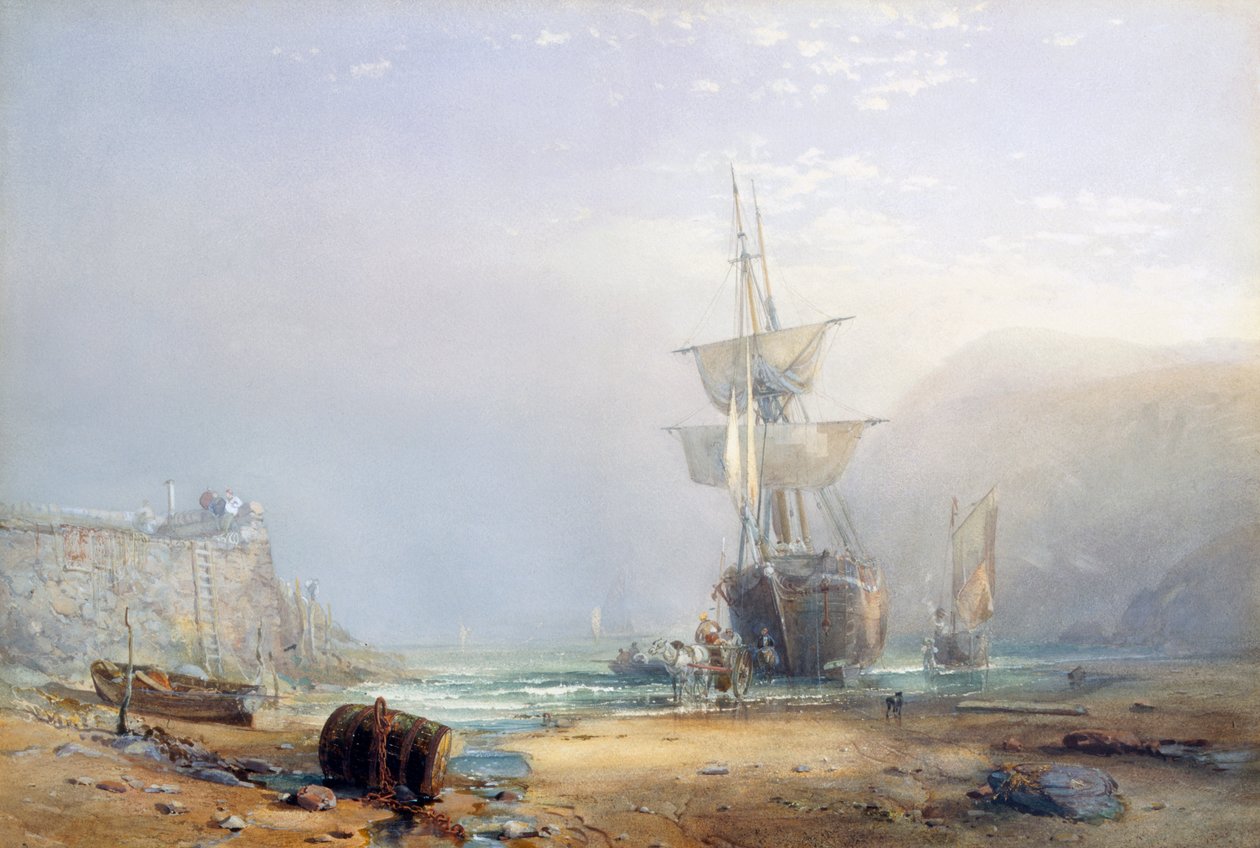 Una mattina nebbiosa sulla costa del Devon, 1853 da Samuel Phillips Jackson