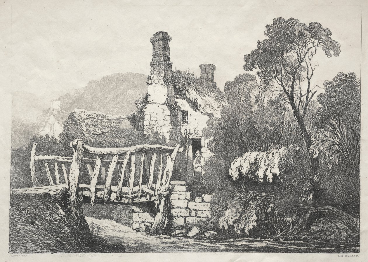 Una serie di edifici antichi e cottage rurali nel nord dell