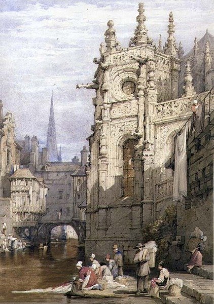 Scena con lavandaie da Samuel Prout