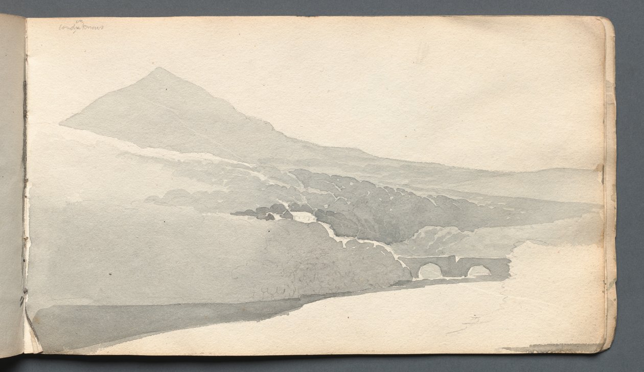Taccuino: "Paesaggio Montuoso con Ponte" da Samuel Prout