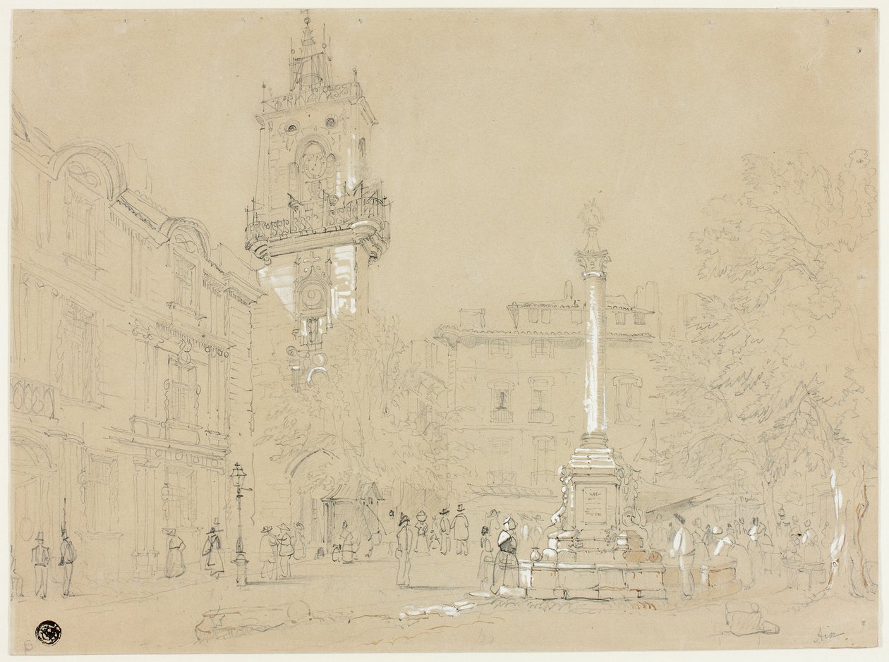 Piazza di Aix-en-Provence da Samuel Prout