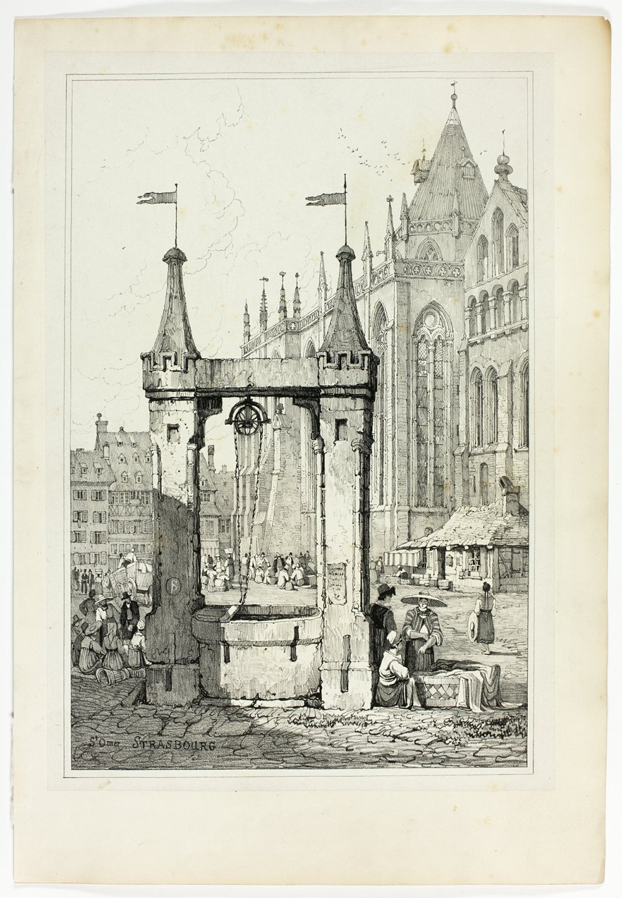 St Omer, Strasburgo, da Facsimili di schizzi realizzati nelle Fiandre e in Germania da Samuel Prout
