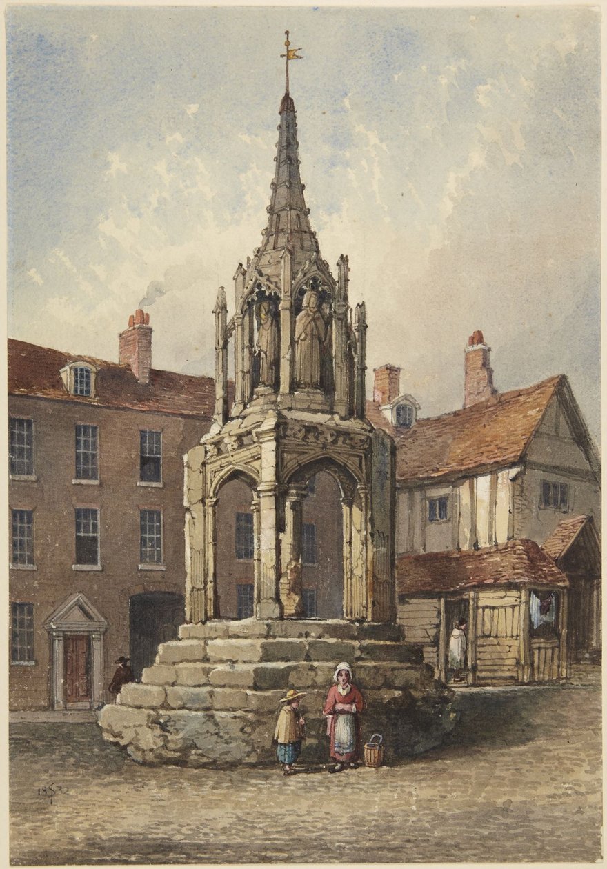 La croce a Leighton, Bedfordshire da Samuel Prout