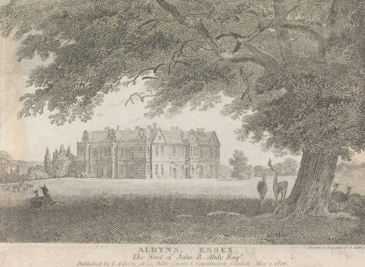 Albyns, Essex, la residenza di John R. Abdy, Esquire (pubblicato da L. Asperne); pagina 7 (Volume Uno) da Samuel Rawle