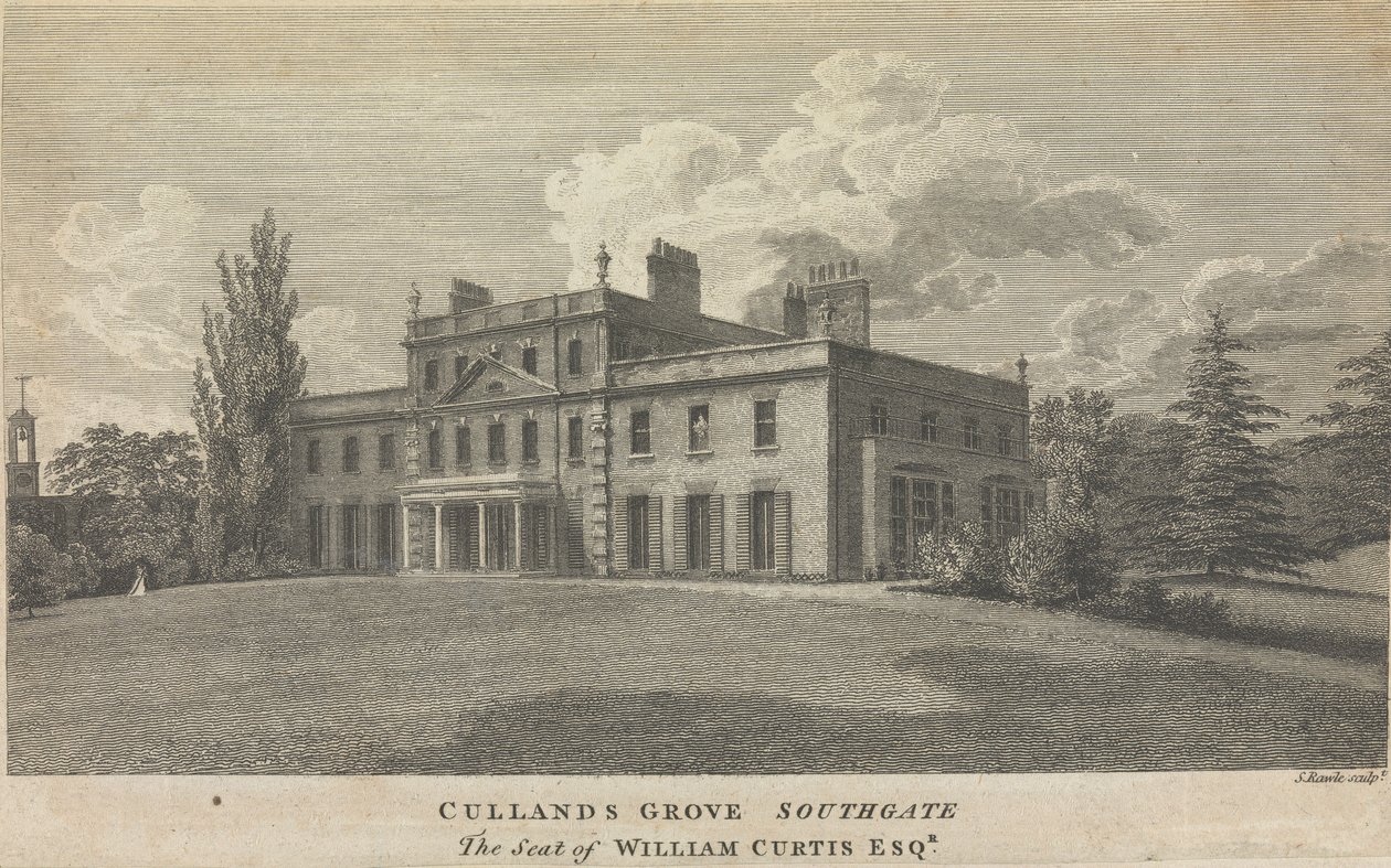 Cullands Grove Southgate, La Residenza di William Curtis, Esquire; pagina 83 (Volume Uno) da Samuel Rawle