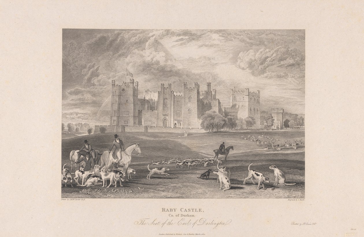 Castello di Raby, Contea di Durham da Samuel Rawle